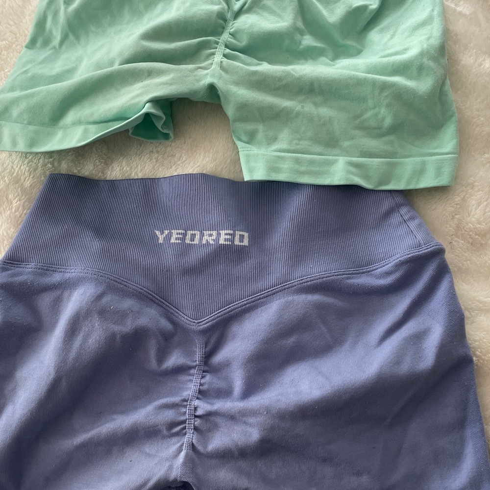 2 pairs of YEOREO gym shorts. great condition only used once or twice
